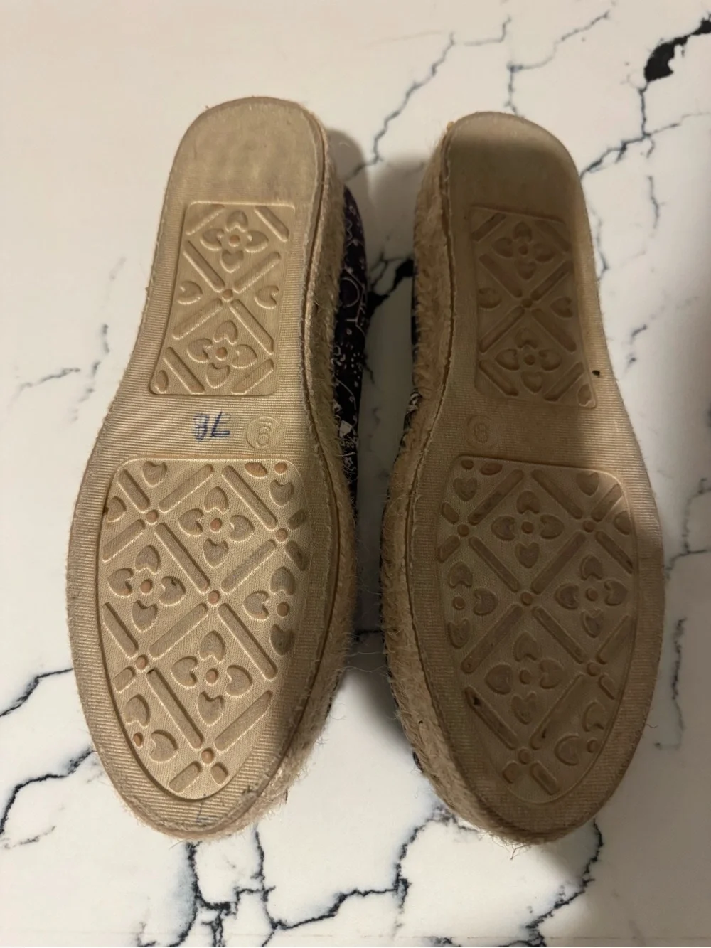 Jack Rogers Navy Canvas Floral Espadrilles